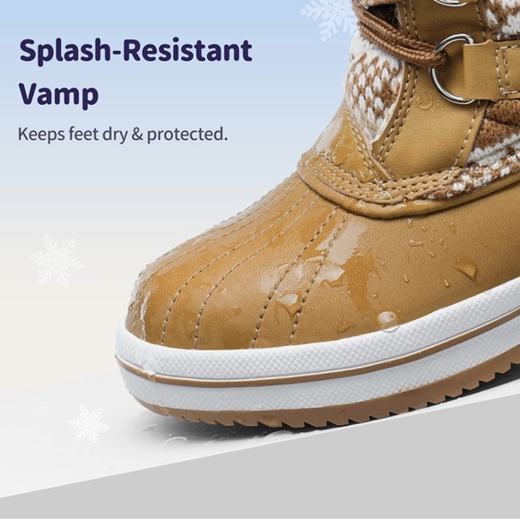 DREAM PAIRS Girls Mid-Calf Winter Snow Boots for Little Kids/Big Kids Size 10 - Picture 2 of 9